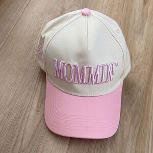 Pink and Cream 'Mommin'' Cap